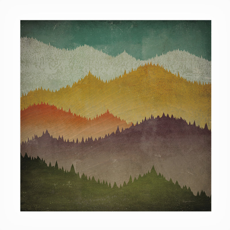 Toile d'extérieur «A Mountain VIew» Trogdon Ryan Fowler, H 18 po x l 18 po x P 1,5 po