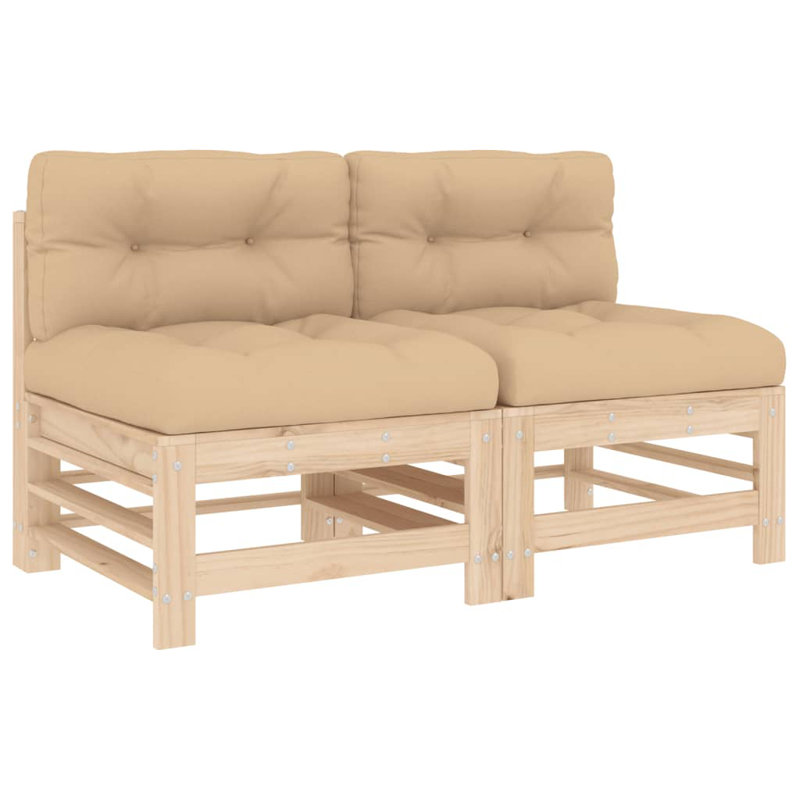 Chaise de patio avec coussins Lanedra