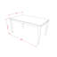 Ensemble de salle à manger 5 pièces comprenant une table de salle à manger rectangulaire et 4 chaises de cuisine, 36 po x 60 po, lin blanc-126045955-49667198