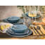 Reactive BLUE Stoneware Dinnerware Set 12 Piece - Service for 4