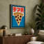 Pizza and Characters Retro - Wrapped Canvas-2057144962-2057144986