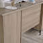 Executive Desk With Large Desktop, Brown Finish