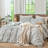 MooMee Striped Duvet Cover Set 100% Washed Cotton Linen Like Textured-115097794-105229476