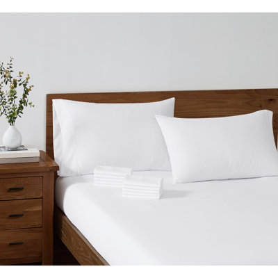 Truly Soft Hospitality Pack Plain Weave Microfiber White Pillowcases