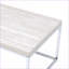 Métal chromé moderne Table basse à panneau de particules avec plateau en pierre reconstituée, facile à assembler pour le salon