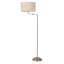 155cm Satin Silver Swing Arm Floor Lamp