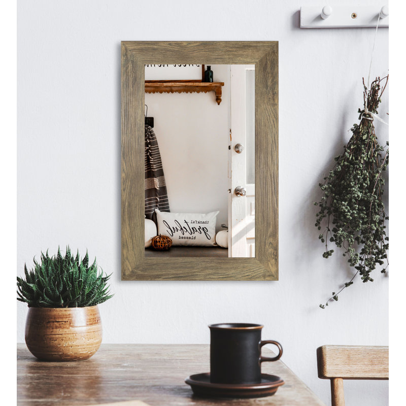 Engineered Wood Flat Mirror, 33" x 28"