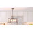 Inlight 16" Modern Farmhouse 4-Light Drum Island Chandelier for Kitchen, IN-0336-4-WD