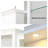 78.75"H 4-Tier Farmhouse Bookcase with 5-Color Dimmable LED Ceiling Light, Freestanding Display Shelf with Adjustable Glass Shelves & Storage Doors for Home Office - White-1468125992