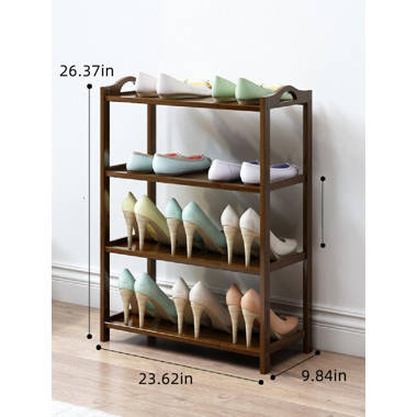 Simple Shoe Rack Doorway Multilayer Small Shoe Rack Household Dormitory Storage Rack Multifunctional Rack Rebrilliant Finish: Pink