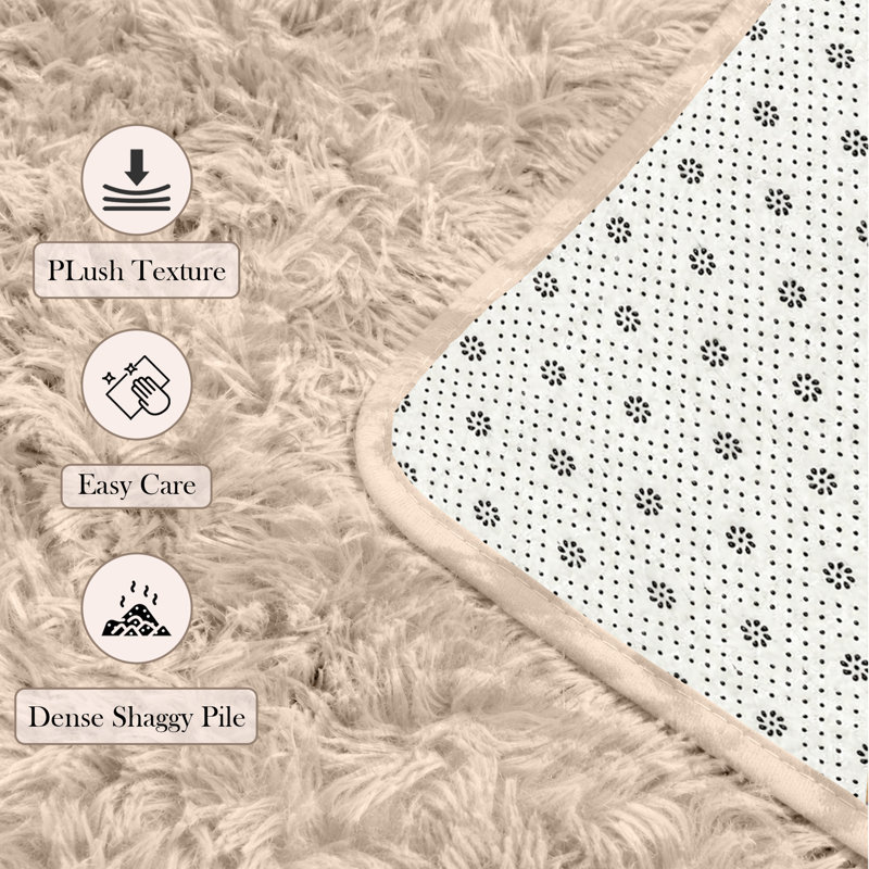 Adela Standard Shag Area Rug, Rectangle 120 x 170 cm