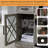 70''W Farmhouse Fireplace TV Stand for TVs up to 80", Electric Fireplace Included-529207387