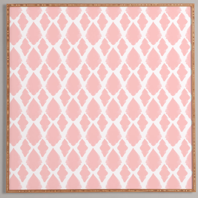 « blushed ikat », impression encadrée, H 30 po x l 30 po x P 1 po