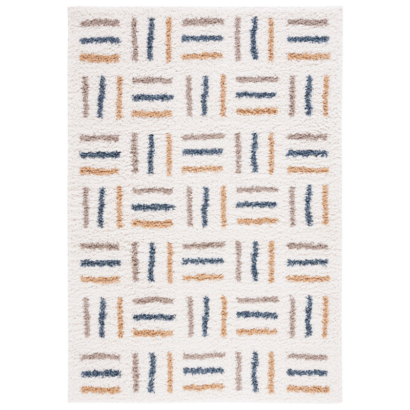 Calico Shag Performance Geometric Rug, Rectangle 9' x 12'
