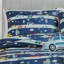 Ensemble d'édredon en microfibre imprimé 4 pièces Police Car Adventure - Literie amusante et durable pour enfants avec un thème de circulation-121594998