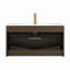36" Bathroom Vanity with Sink, Floating Ultra-Pinstriped Plywood Storage Cabinet with Drawers, Sintered Stone Hot-bent Integrated Basin, Pre-assembled-130940285