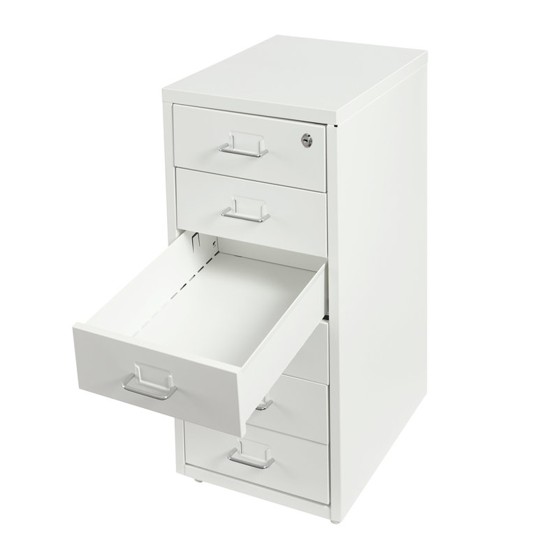 Classeur mobile en métal 11 tiroirs 11 po de largeur, Blanc