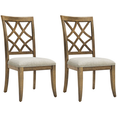 2 chaises de salle à manger rétro Mid-Century - Structure en bois massif et revêtement de couleur chêne blanc pour la maison