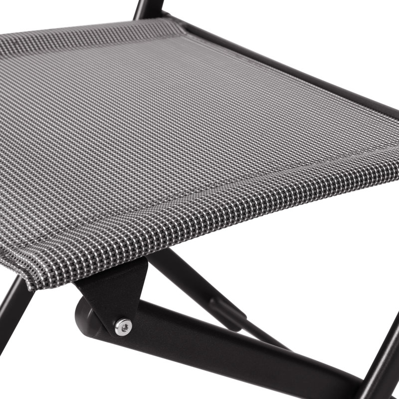 Chaise pliante Bismask, Noir / gris
