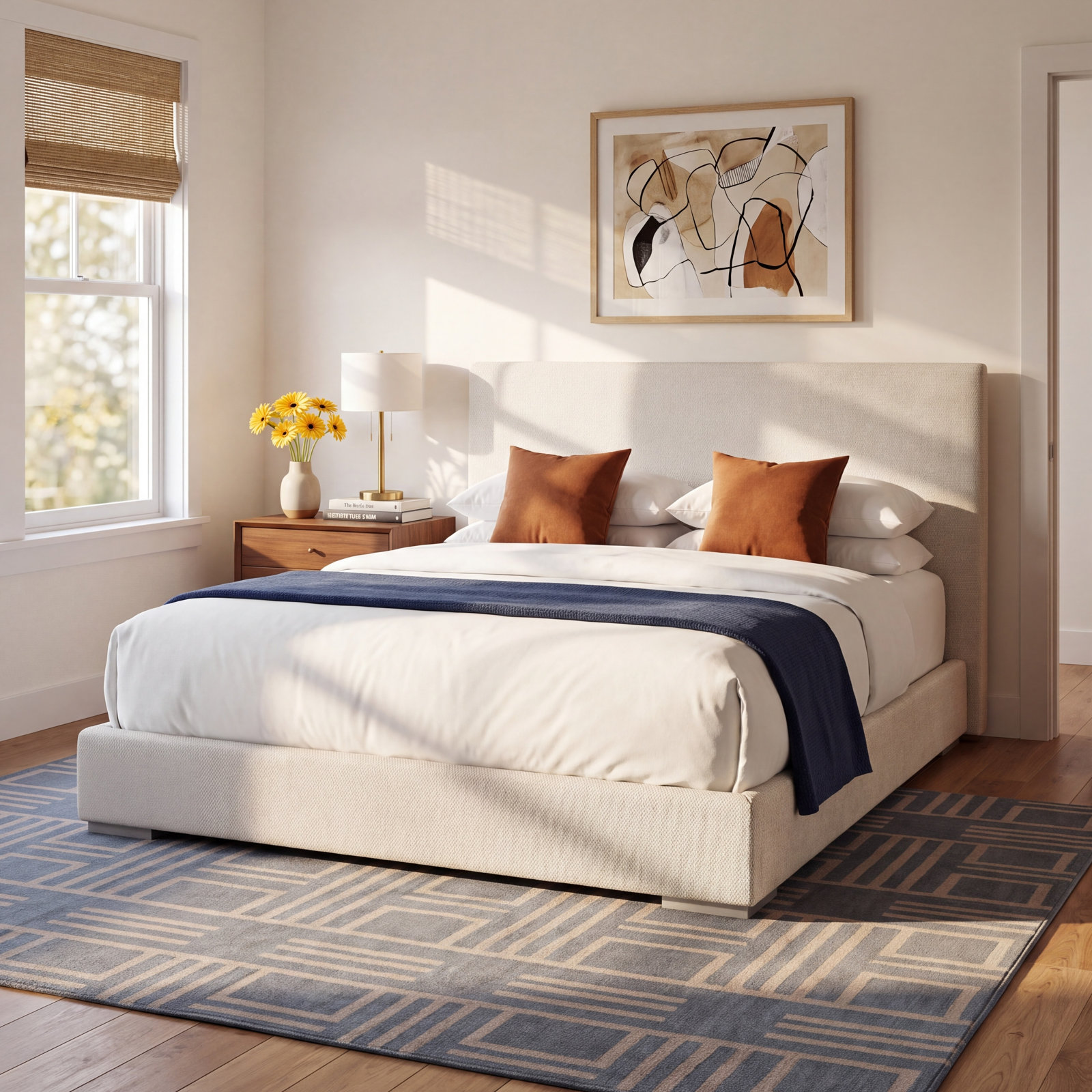 Stratum Upholstered Panel Bed, Queen