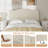 Upholstered Linen Headboard with Adjustable Height, Ergonomic Wedge Backrest for 6"-15" Mattress, No Assembly Required - Queen, Beige-1015513034-1015513041