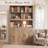 72'' Tall File Bookcase With Power Outlet, 2 Drawer File Cabinet For A4 Hanging Files, 3-tier Open Shelves & Closed Storage Cabinets, Multifunctional Printer Stand - Ivory White-305621494