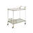 Antique Mirror & Wire Brass Finish Serving Cart