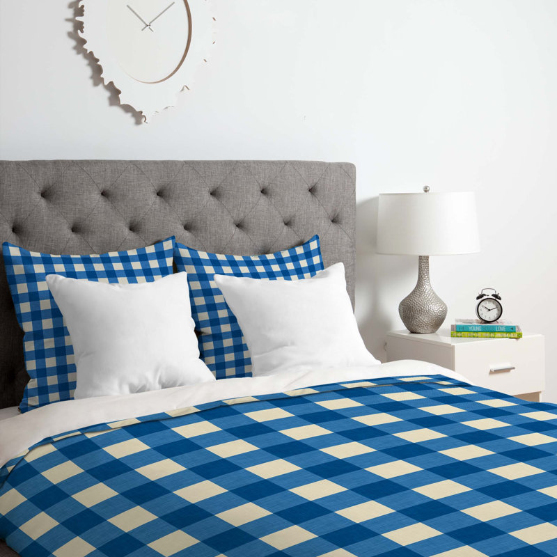 Holli Zollinger Polyester Plaid Duvet Cover, King Duvet Cover + 2 King Shams
