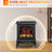 Indoor Freestanding Electric Stove Heater in Deep Black, 14.25 x 9.5 x 18 Inches