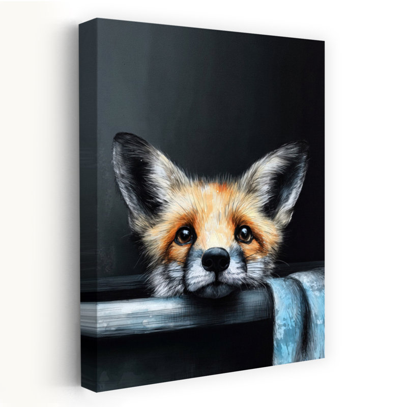 Fox In Bathtube 2 by Justyna Jaszke - Wrapped Canvas Print, 91.44 cm H x 60.96 cm W