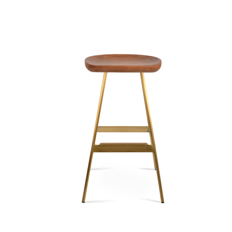 Tabouret Cattelan Balat, Antique brossé / laiton, Petit tabouret (siège d'une hauteur de 22 po)