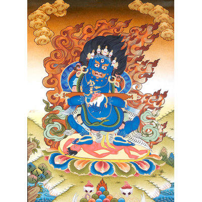 Dandapani Two Armed Pangarnatha Mahakala - Tibetan Buddhist