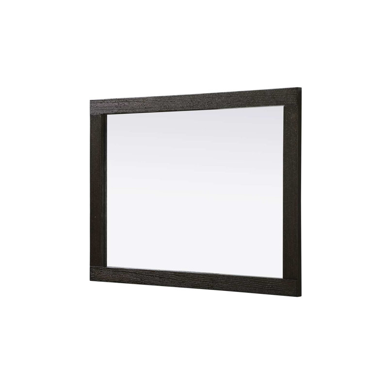 Miroir Noah, Rectangulaire, 36 po x 27 po, Chêne chocolat