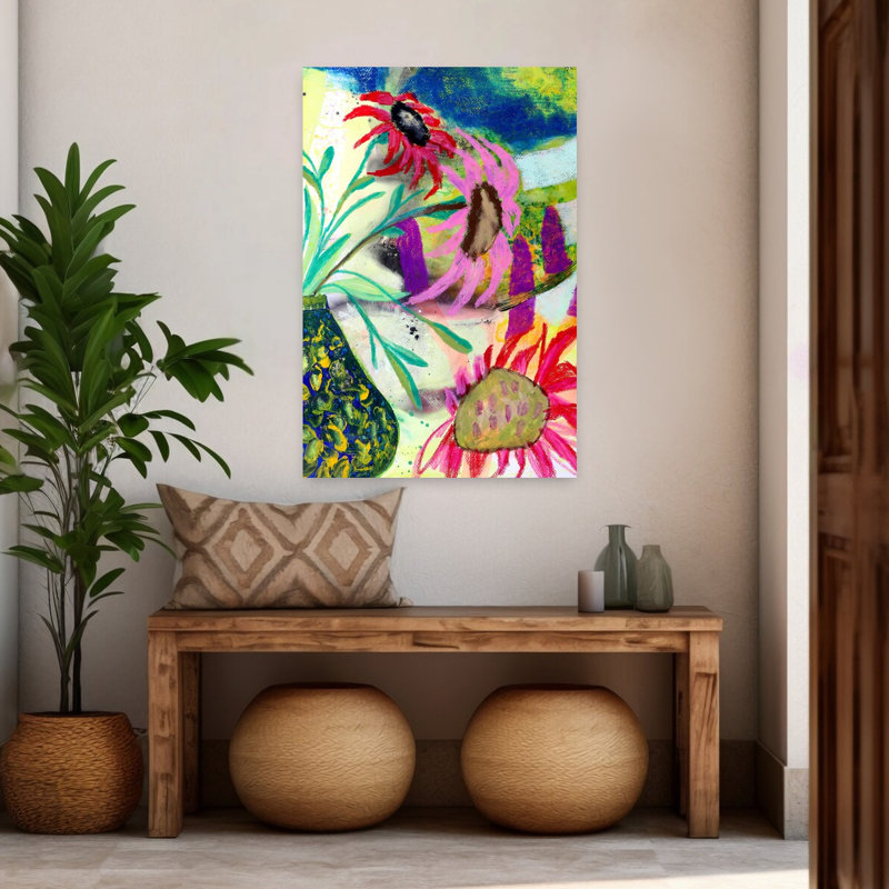 Art contemporain contemporain abstrait, H 48 po x l 32 po