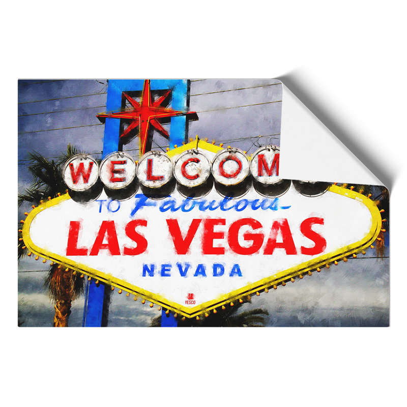 Las Vegas Sign Painting - Frameless Print, 21cm H x 30cm W x 0.1cm D