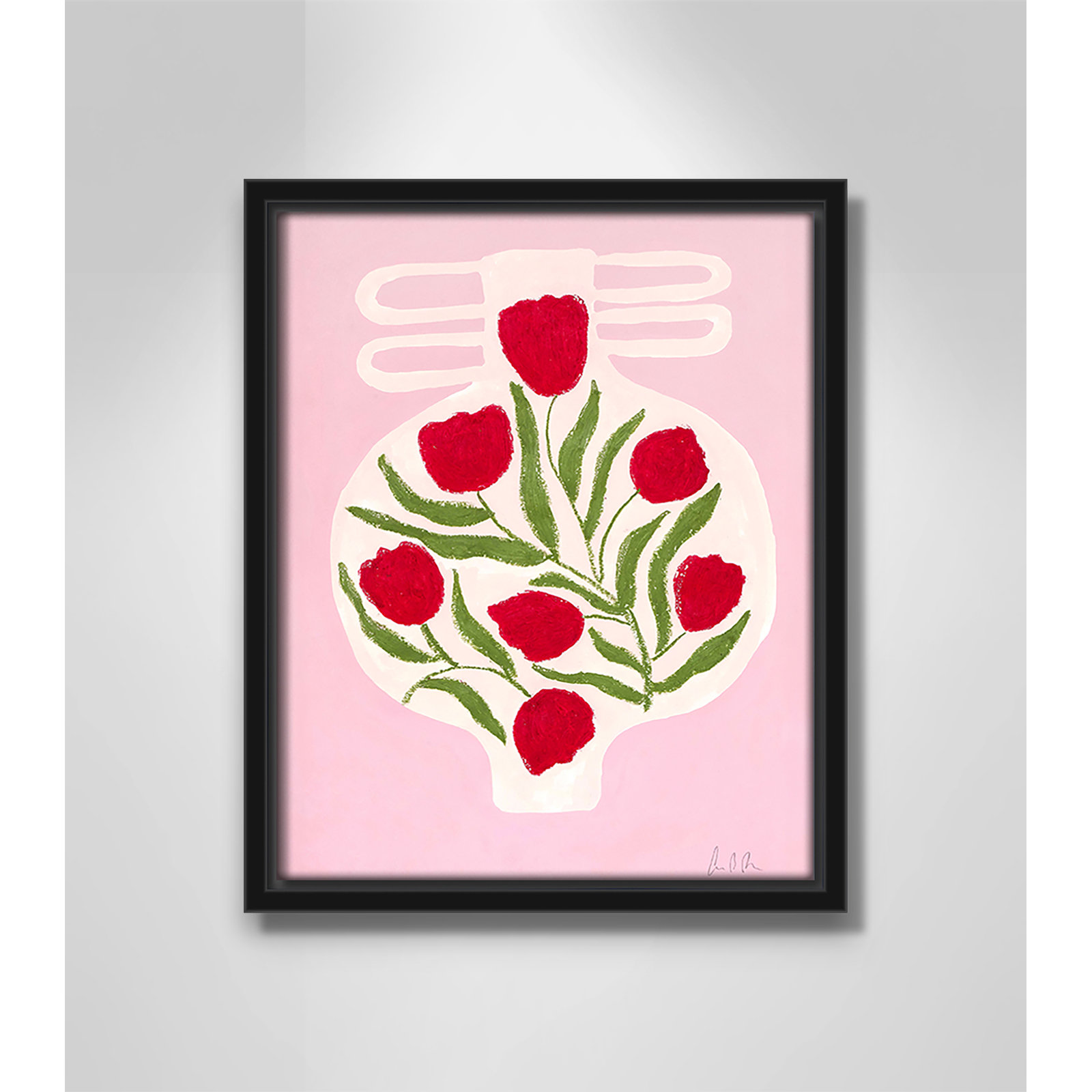Vase No. 02 Print by Camilla Bergqvist, 11.5" H x 9.5" W, Black
