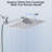 10" Shower : High Rainfall & Handheld With 11" Arm, 6 Modes, Non-Leaking, Stainless Steel, Wall Mount, Square Showerhead, Adjustable Flow Head Bundle: 10 Inch 11 Settings, Leak Design, Corrosion-121245127