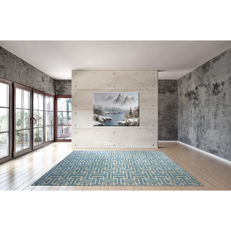 Buster Wool Geometric Indoor Rug, Rectangle 5' x 8'