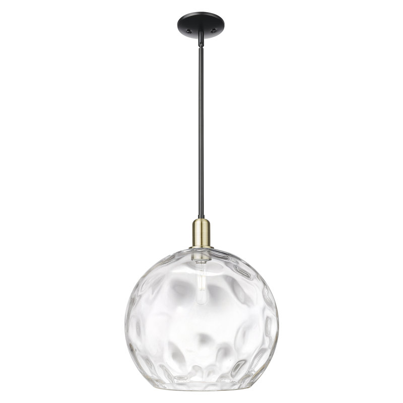 Mini-luminaire suspendu 1 lumière Arcadia - Sevier, Laiton antique noir, H 12,13 po x l 13 po x P 13 po