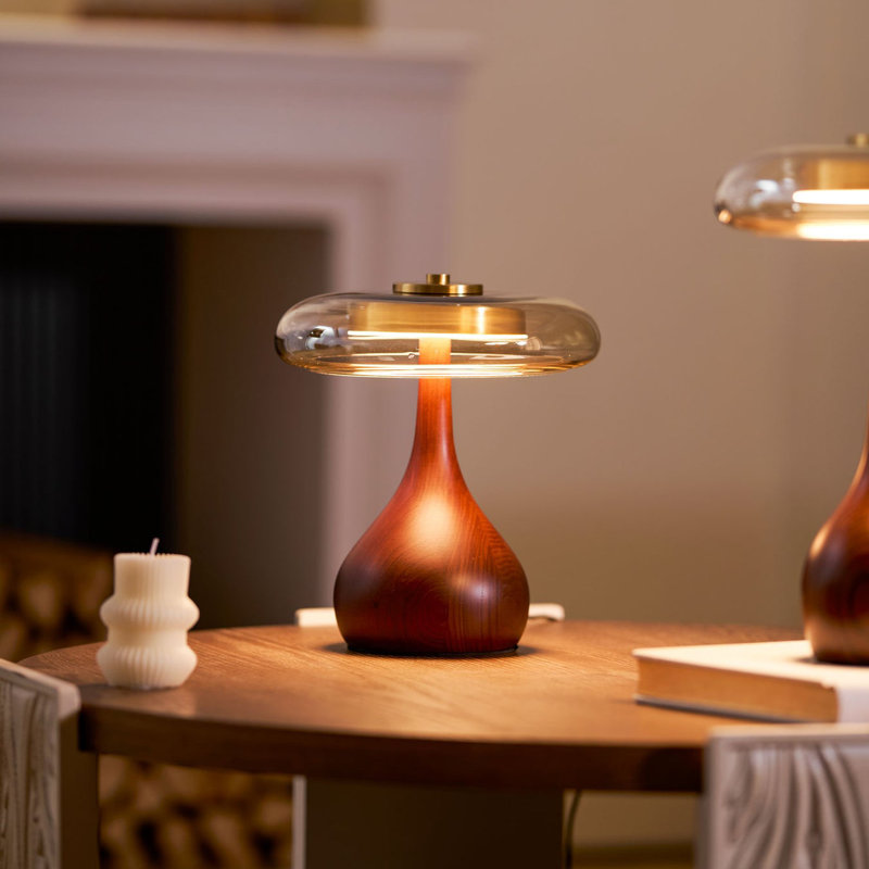 Lampe de table moderne en bois massif Sienna