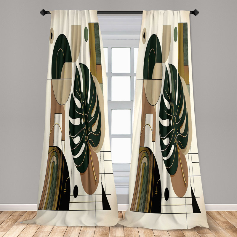 Semi Sheer Curtain Pair, 56" W x 95" L