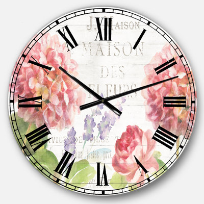 Maison Des Fleurs II - Horloge murale maison de campagne