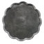Table d'appoint argentée en aluminium antique