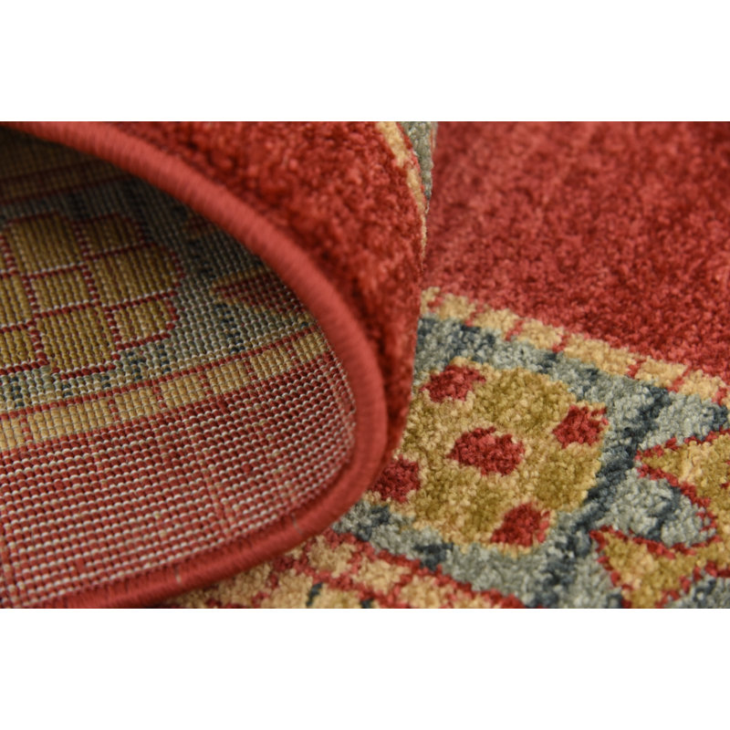 Tapis rouge de style oriental Eesi, Rectangle 8 pi x 11 pi