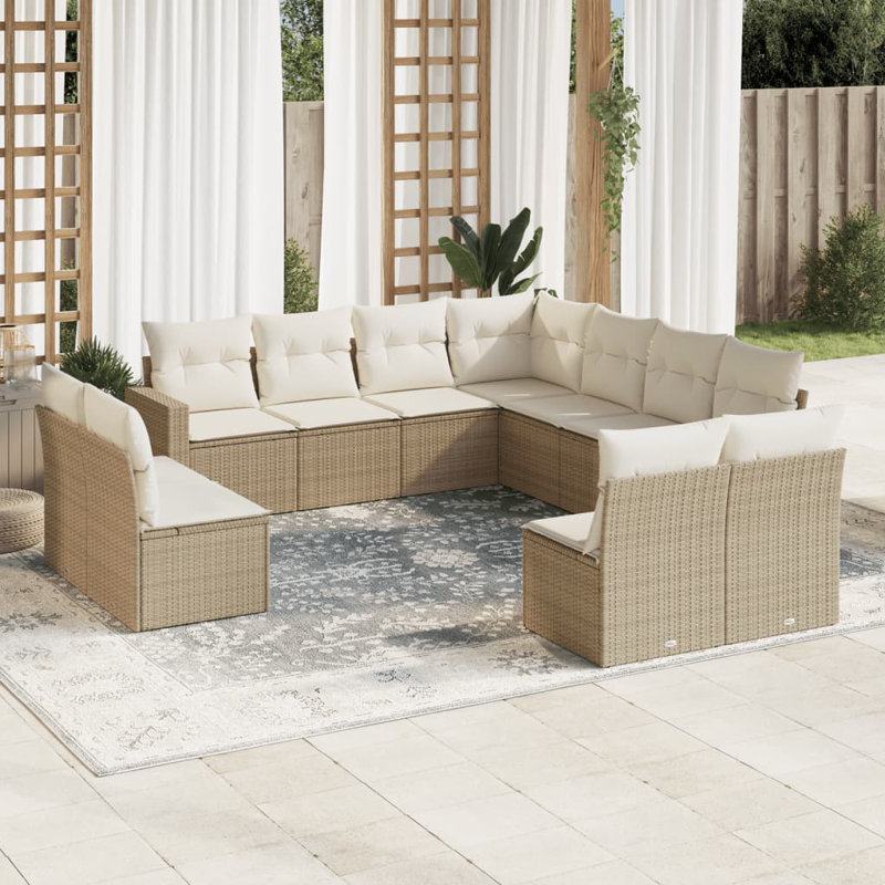 Ensemble de canapé de jardin Vidaxl, Beige