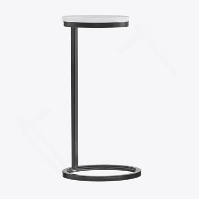 Round Accent Table With Metal Leg