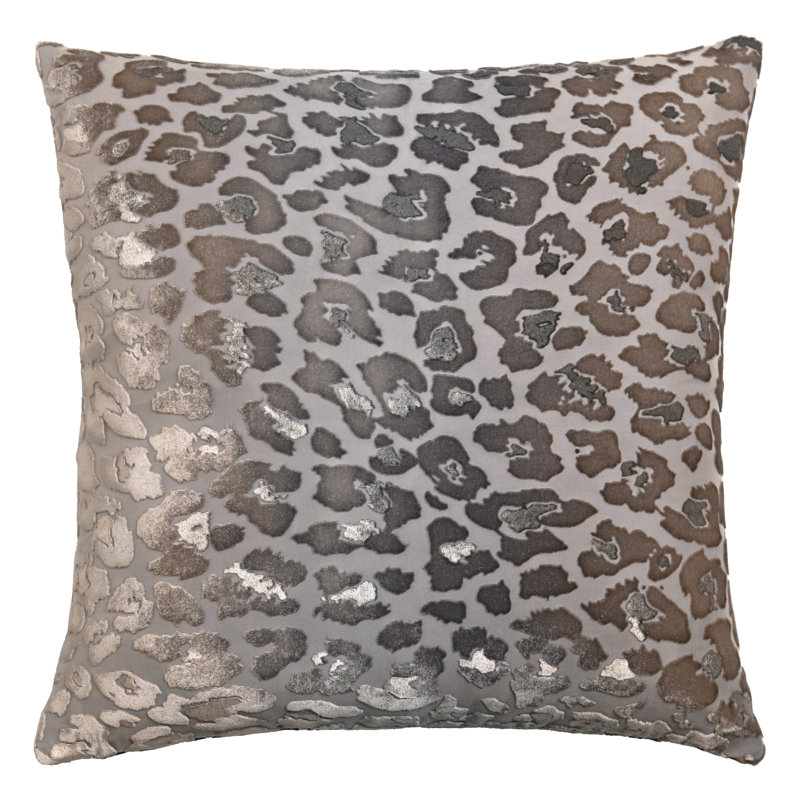 Leopard Square Velvet Pillow, Square 22"H x 22"W, Leopard Coyote