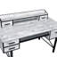 Antique White And Black 5-Drawer Computer Desk