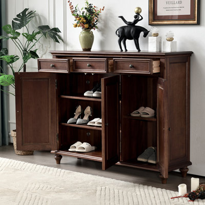 American-Style Three-Door Shoe Storage Cabinet