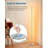 LED Floor Lamp Set Of 2, Dimmable Standing Lamp With Foot Switch, 1100 Lumen Warm White Light, Tall Corner Lamp For Living Room, Bedroom, Office